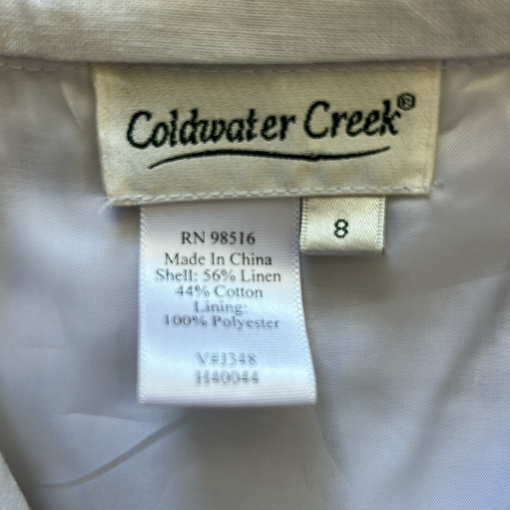 Coldwater Creek White Sleeveless Midi Dress - Picture 2 of 6